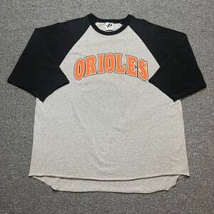 Dynasty Orioles Baseball Raglan T Shirt Mens 2XL Gray Black Short Sleeve